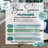 FORFAIT DE 4 SEANCES DE VOYAGES SONORE ET VIBRATOIRE SPECIAL VACANCES DU 12 JUILLET AU 24 AOUT 2025